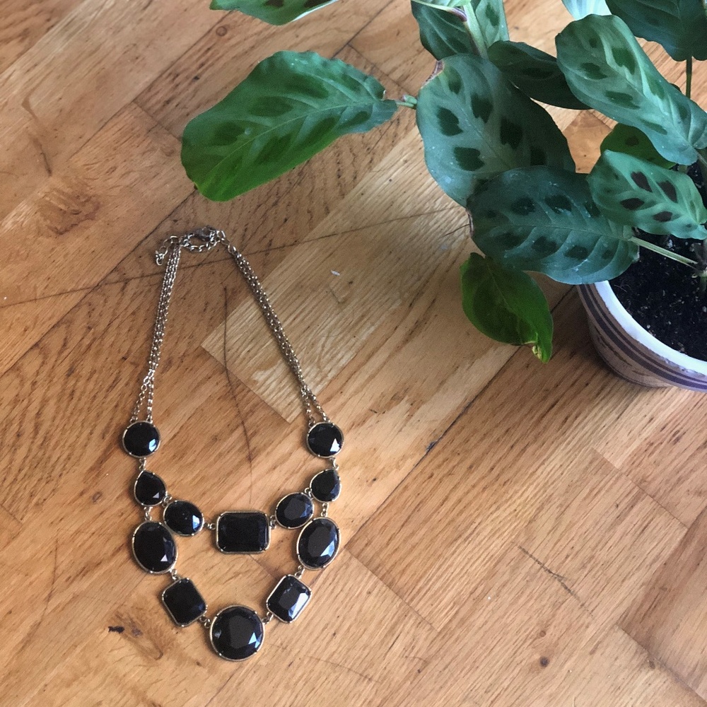 Black Stone Adjustable Necklace